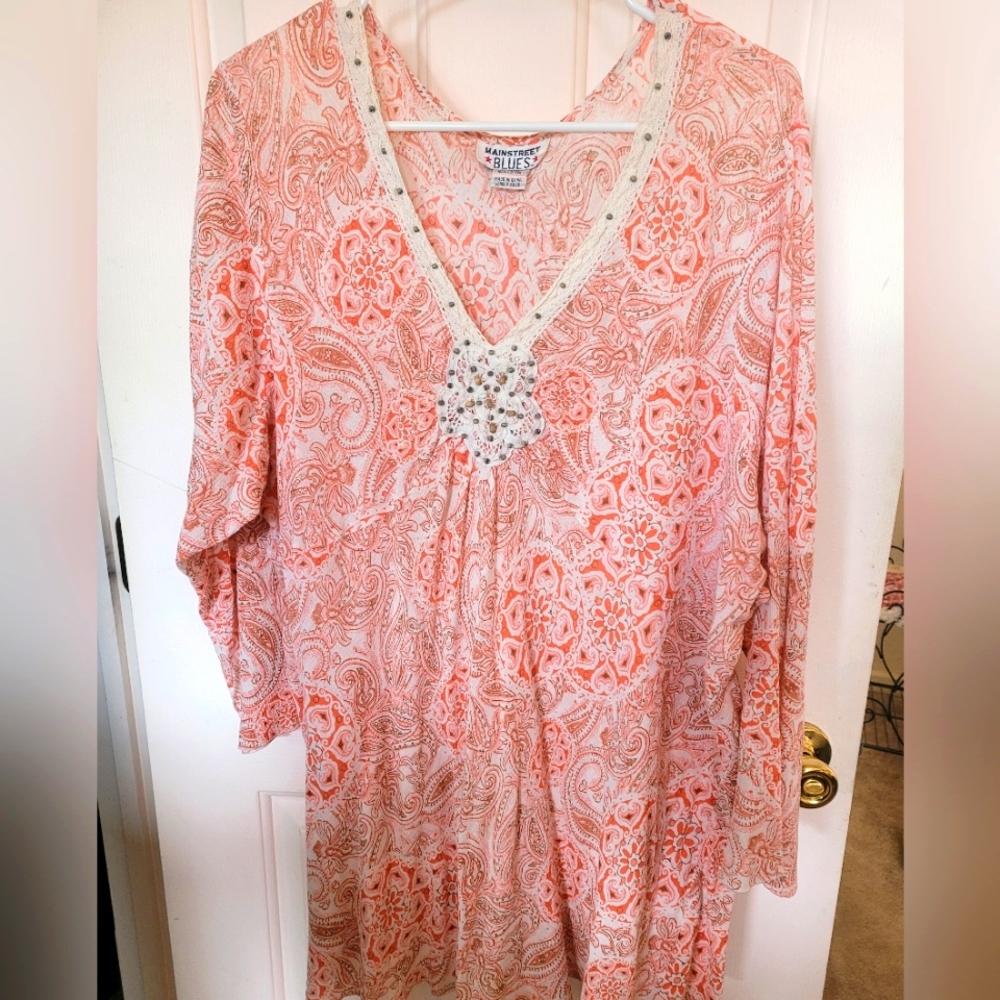 Vintage boho tunic in beautiful colors.